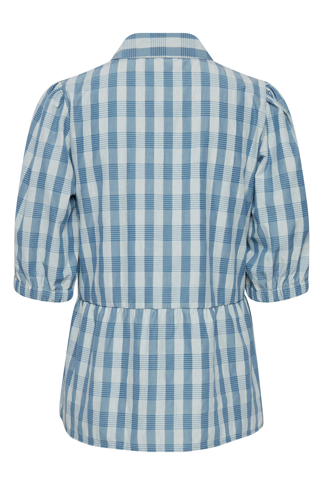 Fransa 20404514 FRFAKEMMA Blue Check Shirt - Shirley Allum Boutique