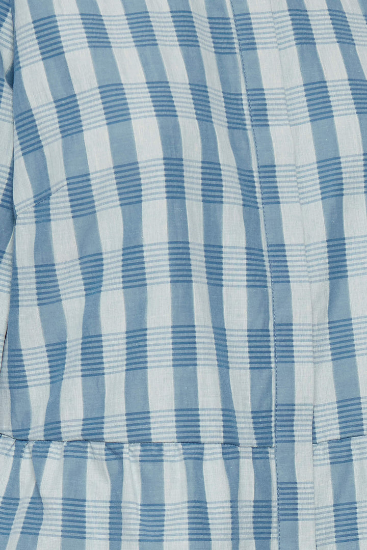 Fransa 20404514 FRFAKEMMA Blue Check Shirt - Shirley Allum Boutique