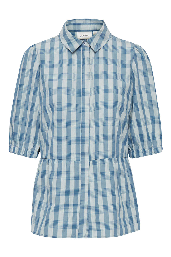 Fransa 20404514 FRFAKEMMA Blue Check Shirt - Shirley Allum Boutique