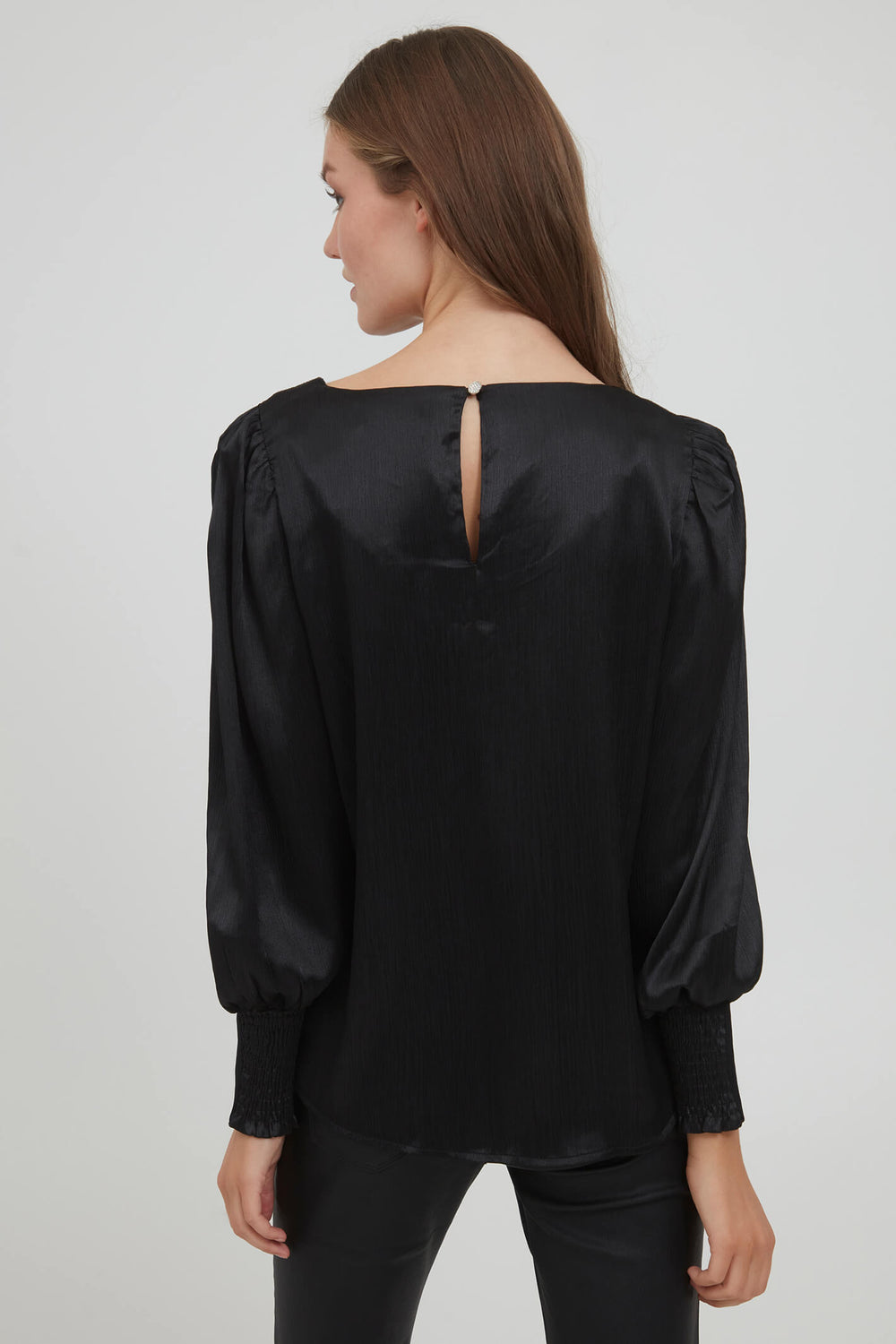 Fransa 20610040 FRDAJASHINY Black Blouse - Shirley Allum Boutique