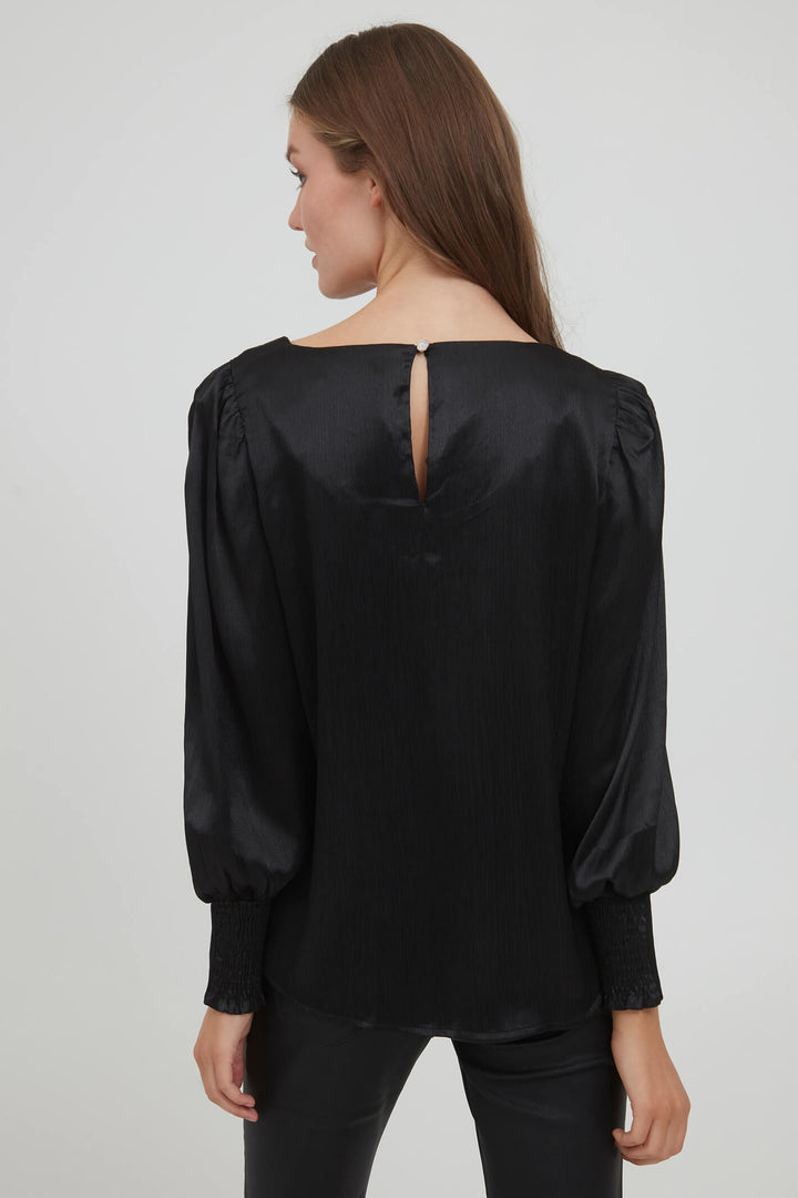 Fransa 20610040 FRDAJASHINY Black Blouse - Shirley Allum Boutique