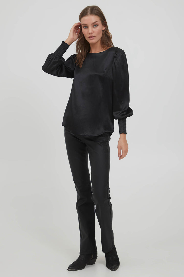 Fransa 20610040 FRDAJASHINY Black Blouse - Shirley Allum Boutique