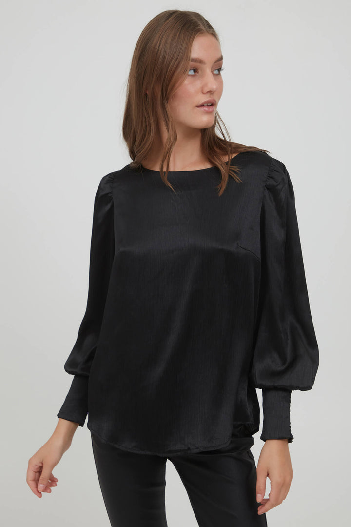 Fransa 20610040 FRDAJASHINY Black Blouse - Shirley Allum Boutique