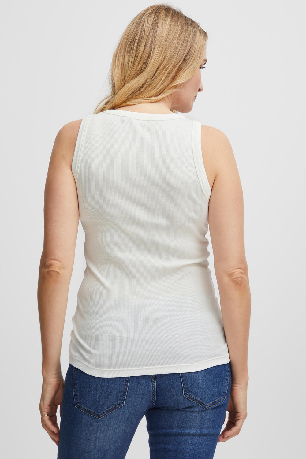 Fransa 20612012 Antique White Vest Top - Shirley Allum Boutique
