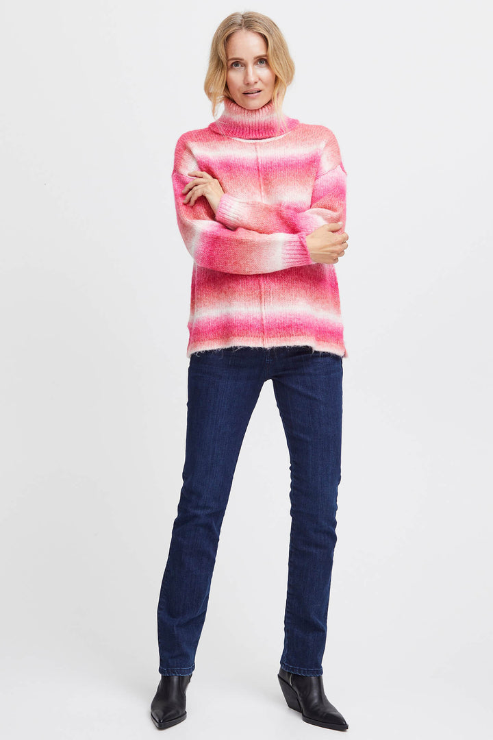 Fransa 20612859 202355 FRAGNES Very Berry Mix Pink Jumper - Shirley Allum Boutique