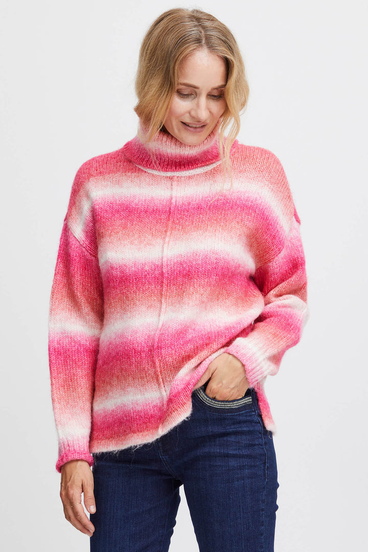 Fransa 20612859 202355 FRAGNES Very Berry Mix Pink Jumper - Shirley Allum Boutique