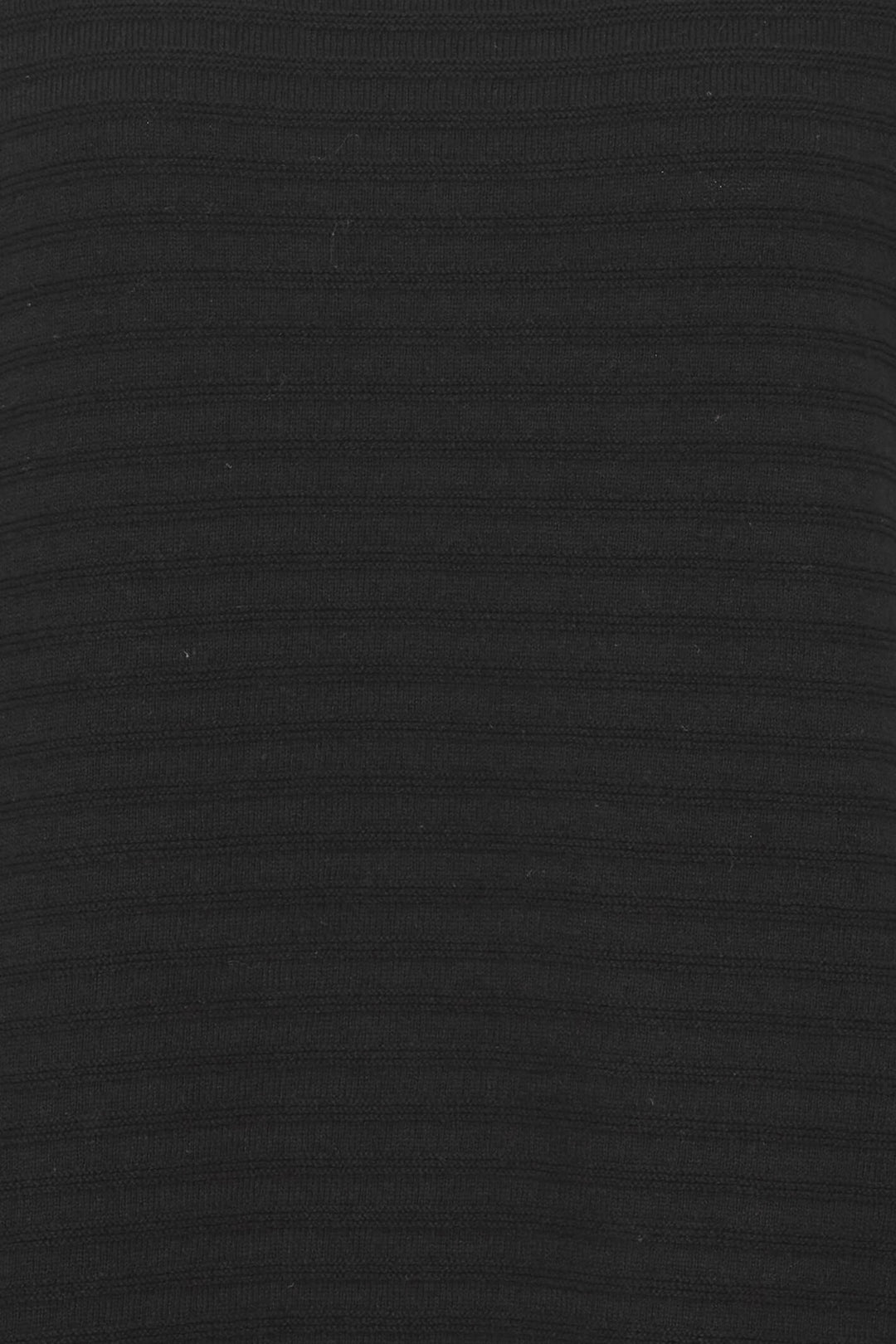 Fransa 20612939 FRSinne Black Boat Neck Ribbed Jumper - Shirley Allum Boutique