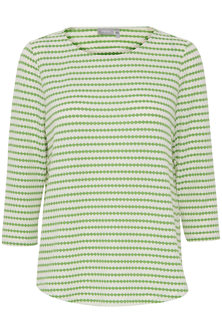 Fransa 20613431 202647 Online Lime Green Mix 34 Sleeve Top - Shirley Allum Boutique