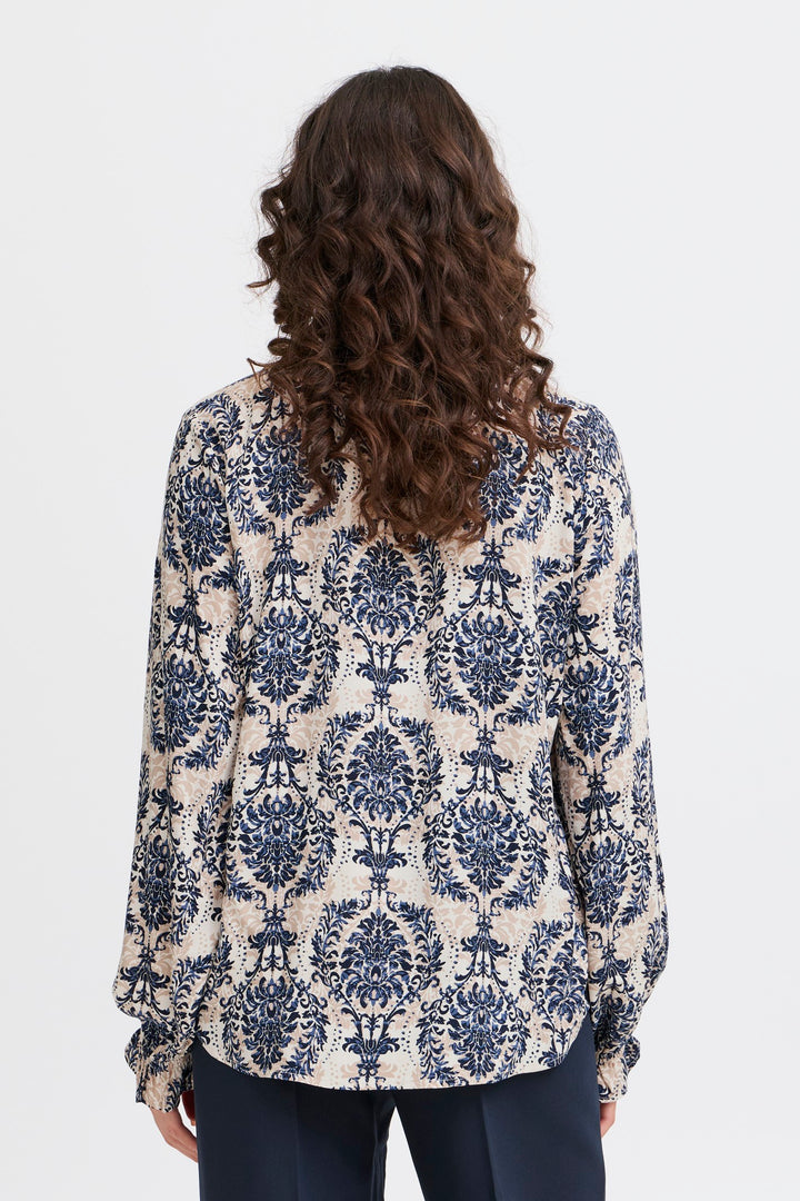 Fransa Blouse FRflowy 3 Moonbeam 20614106 204124 - Shirley Allum Boutique