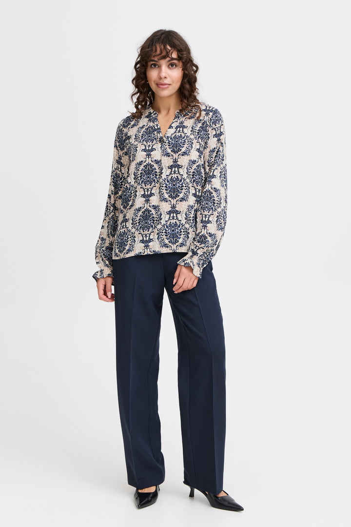 Fransa Blouse FRflowy 3 Moonbeam 20614106 204124 - Shirley Allum Boutique