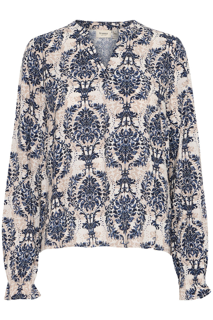 Fransa Blouse FRflowy 3 Moonbeam 20614106 204124 - Shirley Allum Boutique