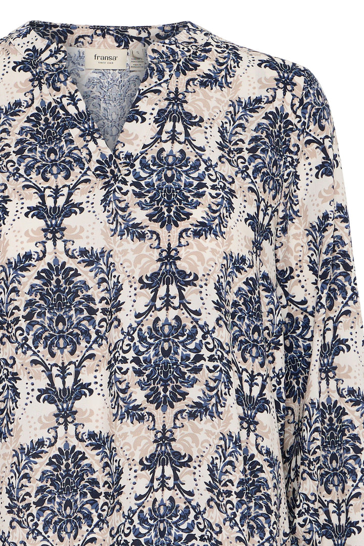 Fransa Blouse FRflowy 3 Moonbeam 20614106 204124 - Shirley Allum Boutique