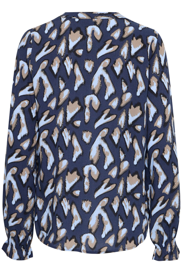 Fransa Blouse FRflowy 3 Navy Blazer 20614106 204193 - Shirley Allum Boutique