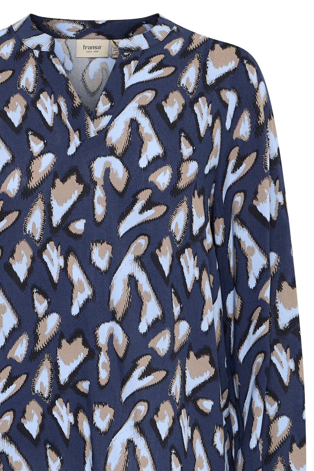 Fransa Blouse FRflowy 3 Navy Blazer 20614106 204193 - Shirley Allum Boutique