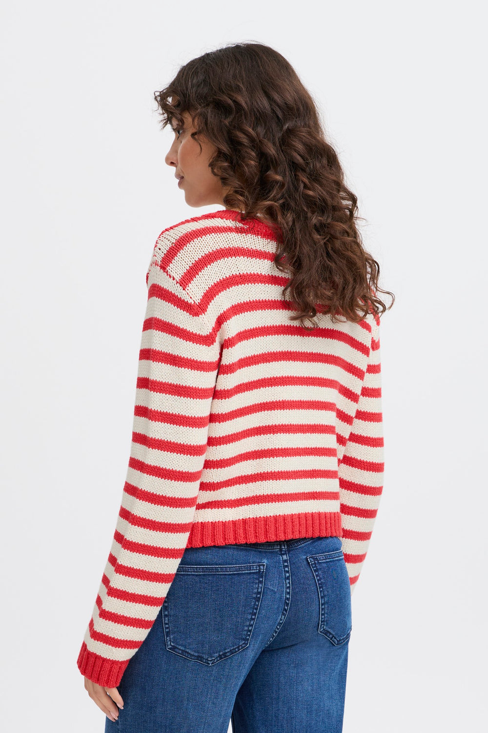 Fransa Cardigan FRbelinda 1 Poinsettia Mix 20615113 201203 - Shirley Allum Boutique
