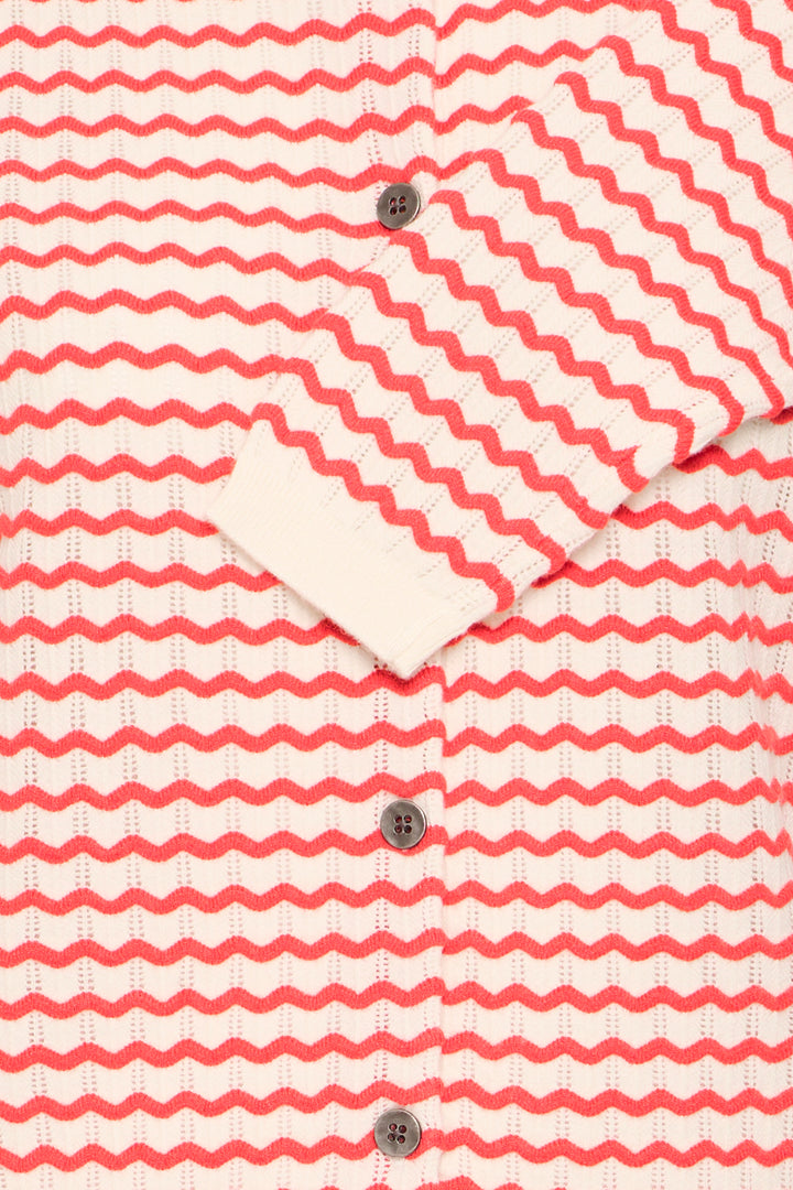 Fransa Cardigan FRluma 1 Red Poinsettia Mix 20615583 201203 - Shirley Allum Boutique
