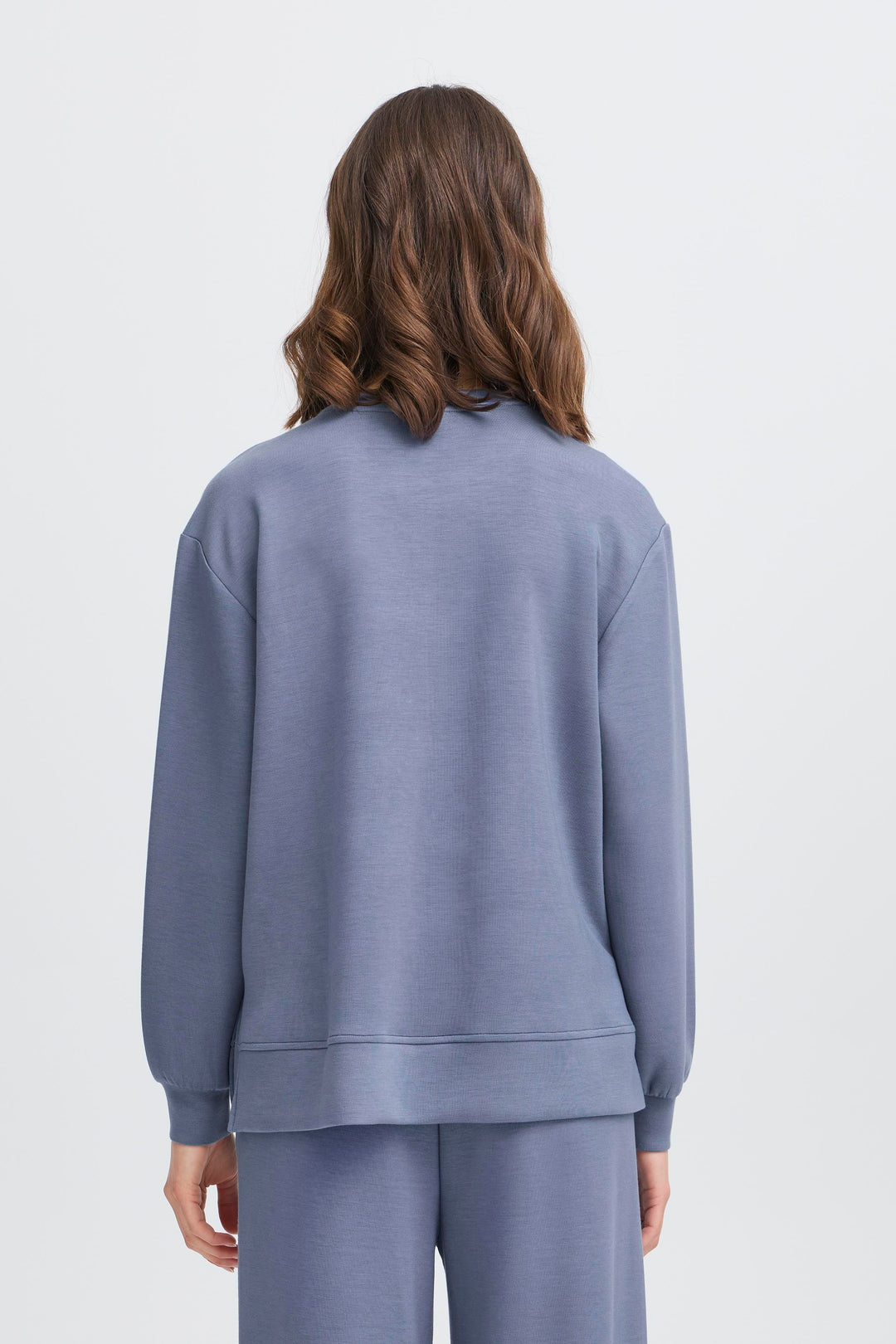 Fransa FRAurora Bering Sea Blue Motif Sweatshirt 20615944 184028
