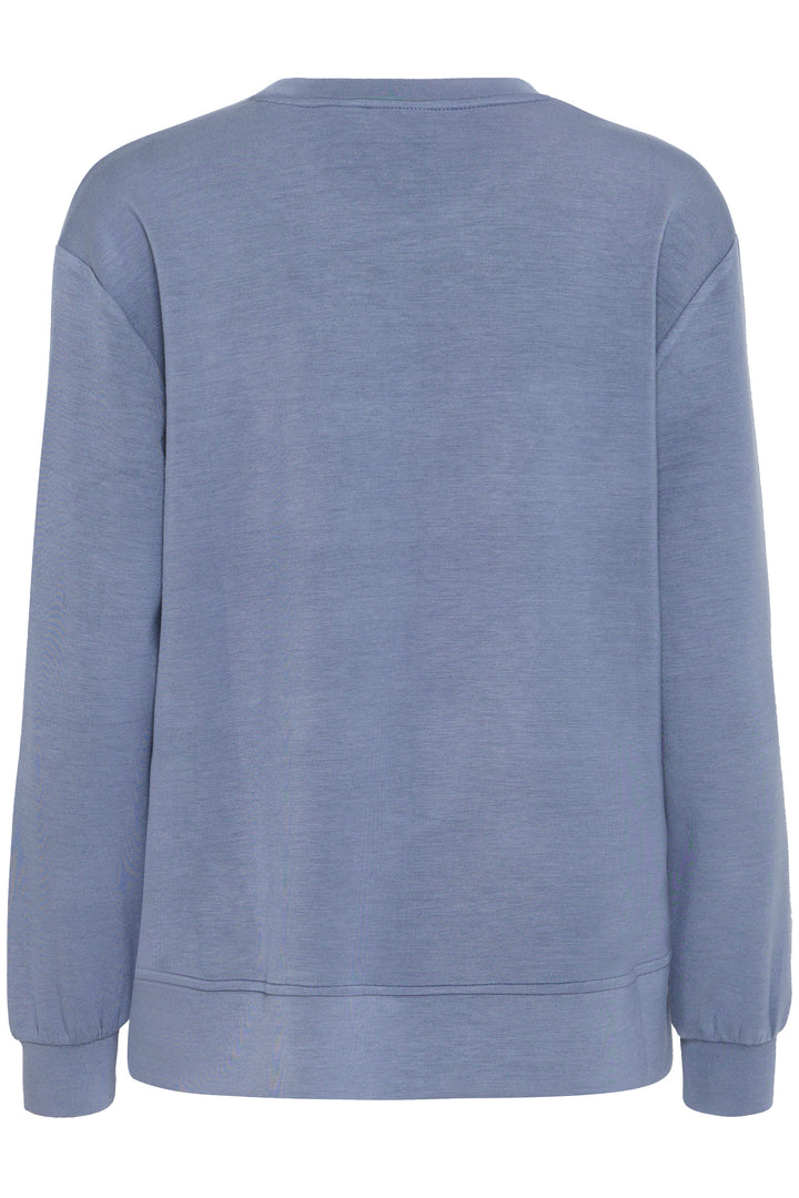 Fransa FRAurora Bering Sea Blue Motif Sweatshirt 20615944 184028