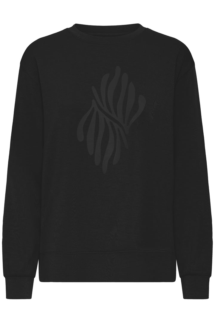 Fransa FRAurora Black Motif Sweatshirt 20615944 200113