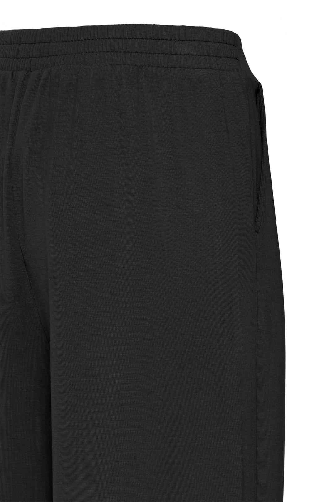 Black athletic pants on a white background