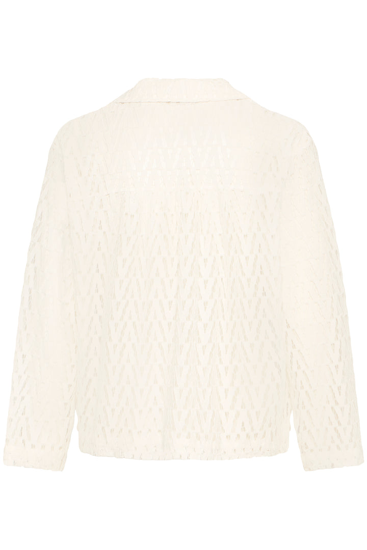 White textured sweater on a white background