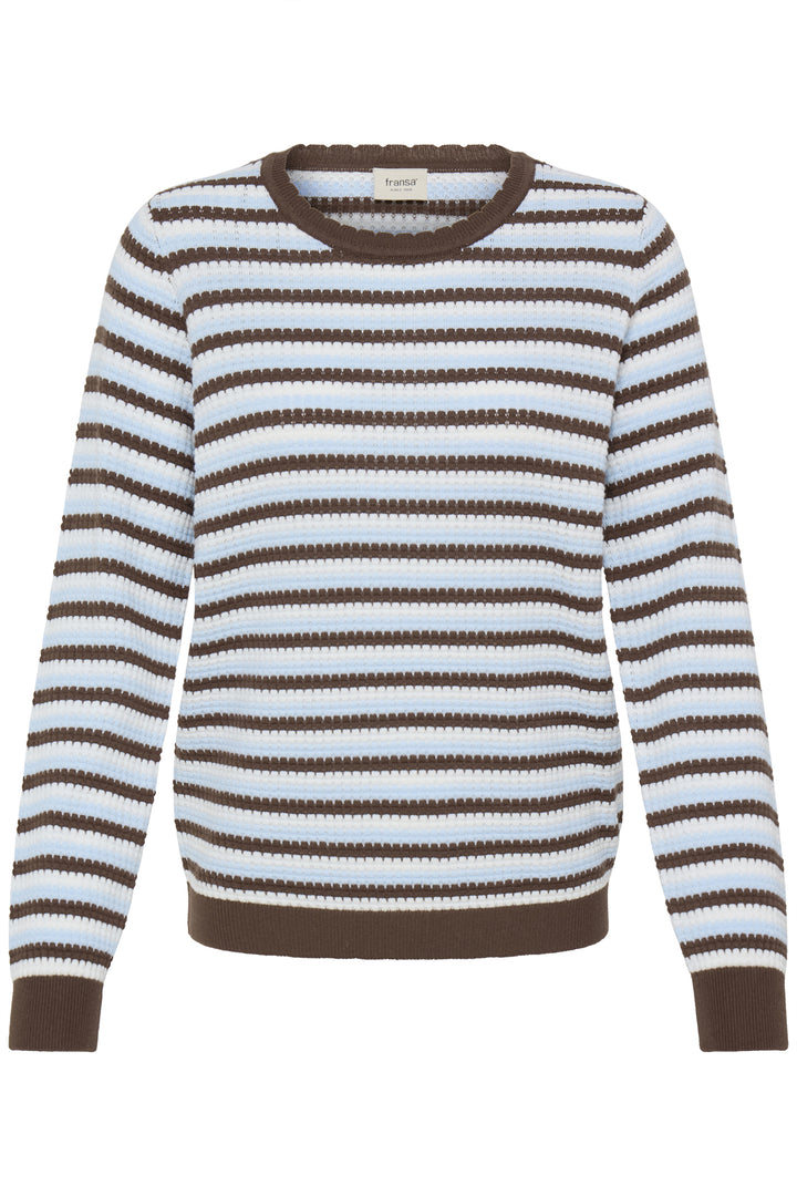 Fransa FRCAIA Rain Drum Stripe jumper at Shirley Allum