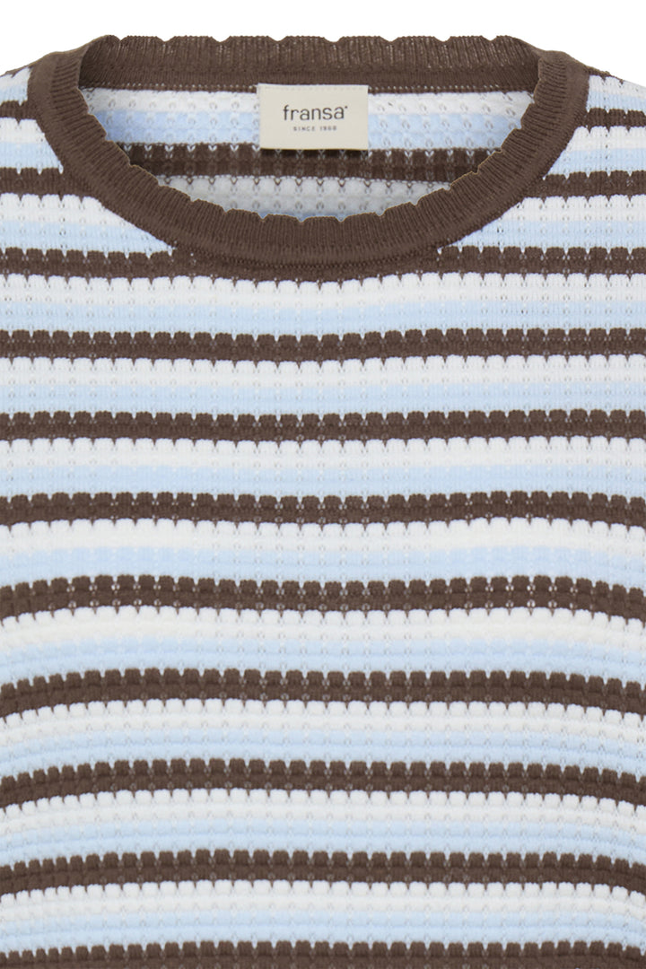 Fransa FRCAIA Rain Drum Stripe jumper at Shirley Allum