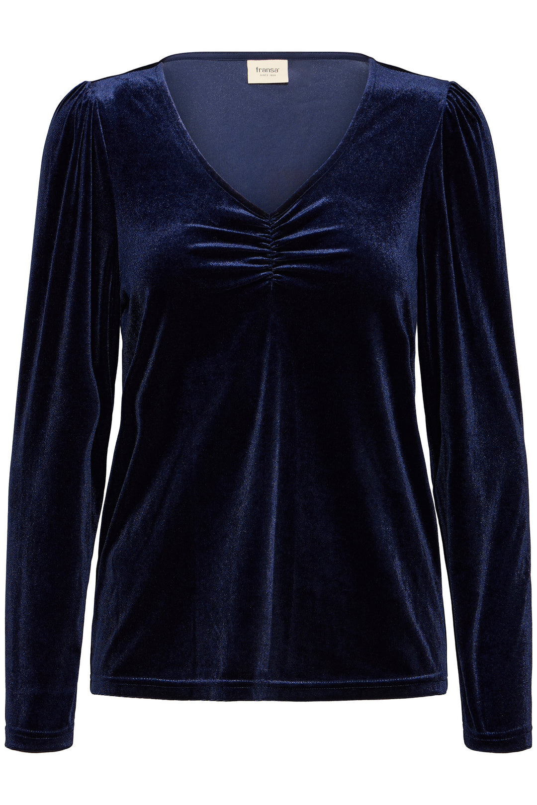 Fransa FRCassandra 20617222 193924 BL 2 Night Sky Navy Velvet Top