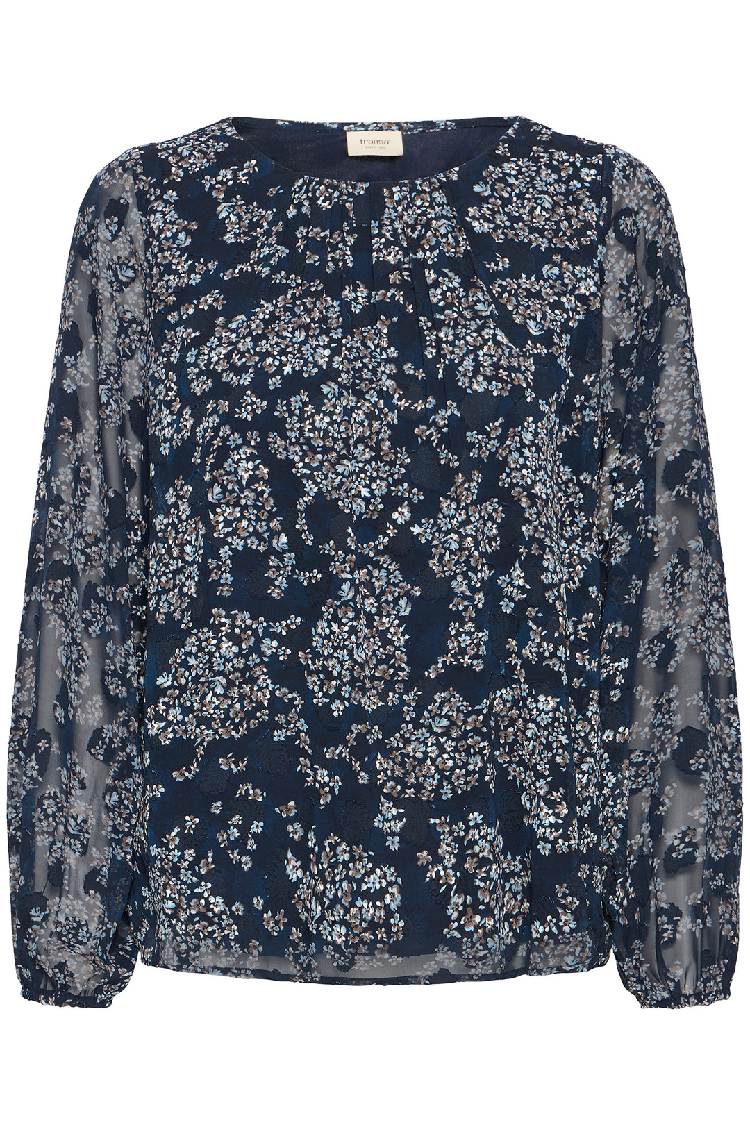 Fransa FRChay 20617204 900003201 Floral Night Sky Navy Print Blouse