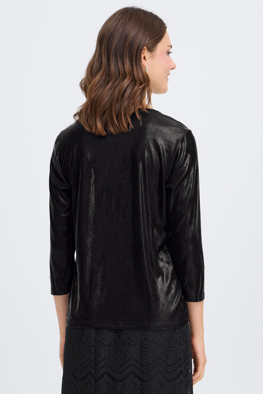 Fransa FRFranny Black Metallic Top 20617371 900003562