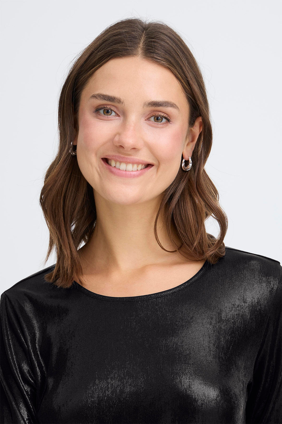 Fransa FRFranny Black Metallic Top 20617371 900003562