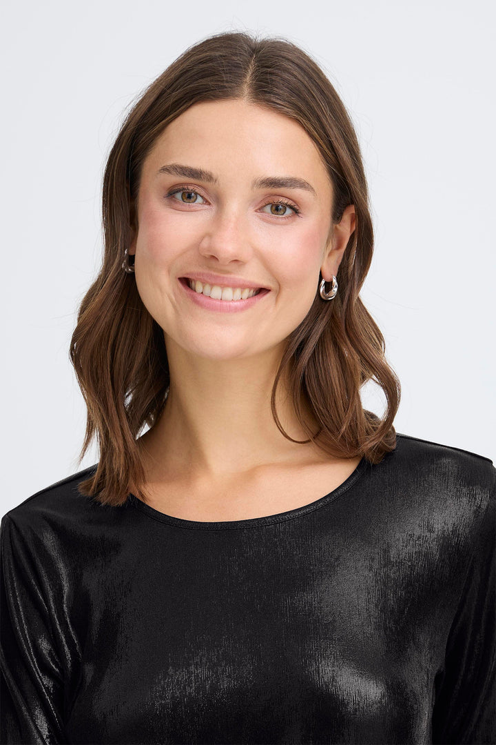 Fransa FRFranny Black Metallic Top 20617371 900003562