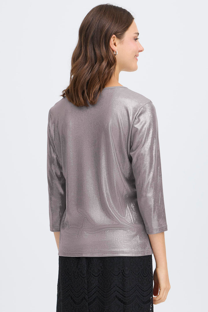 Fransa FRFranny Silver Metallic Top 20617371 900003546