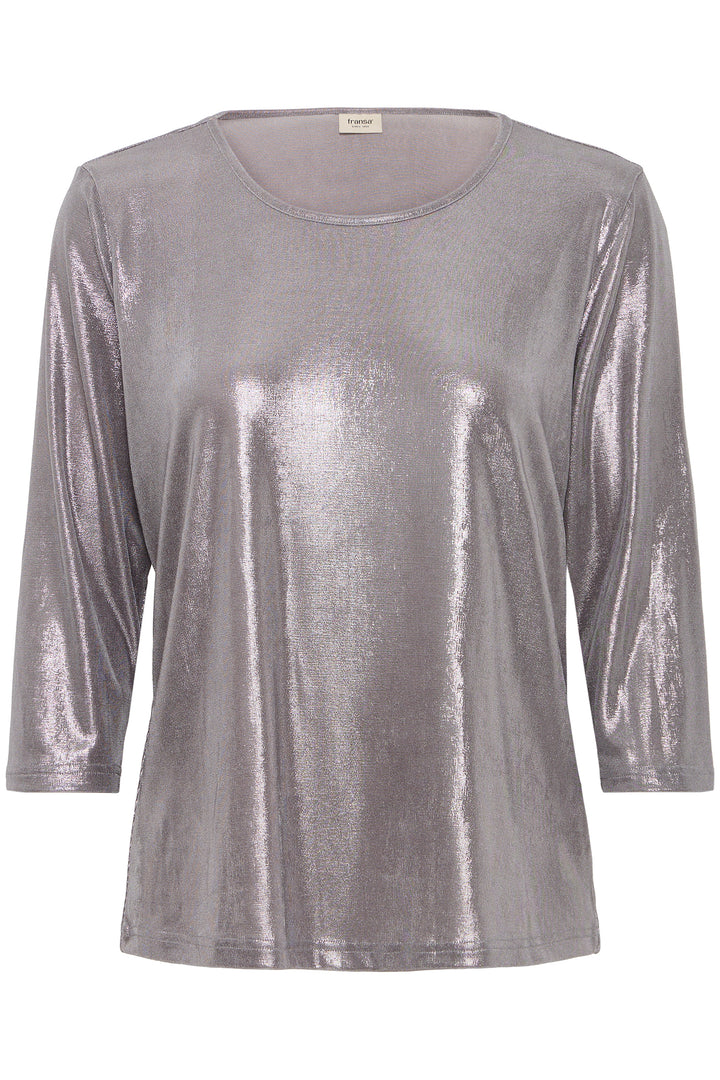 Fransa FRFranny Silver Metallic Top 20617371 900003546
