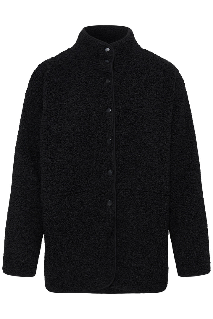 Fransa FRGWYNNE Meteorite black fleece jacket at Shirley Allum