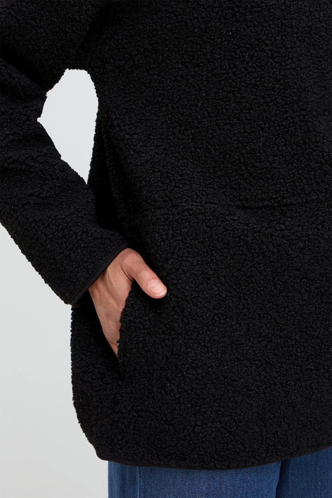 Fransa FRGWYNNE Meteorite black fleece jacket at Shirley Allum