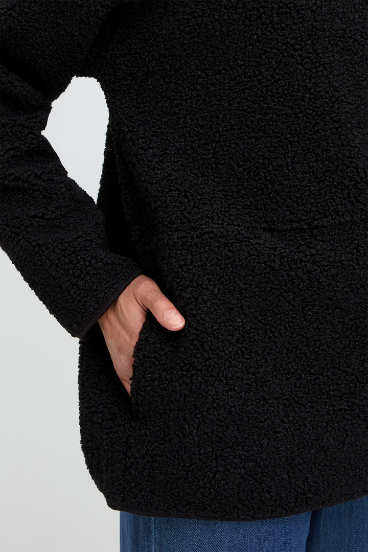 Fransa FRGWYNNE Meteorite black fleece jacket at Shirley Allum