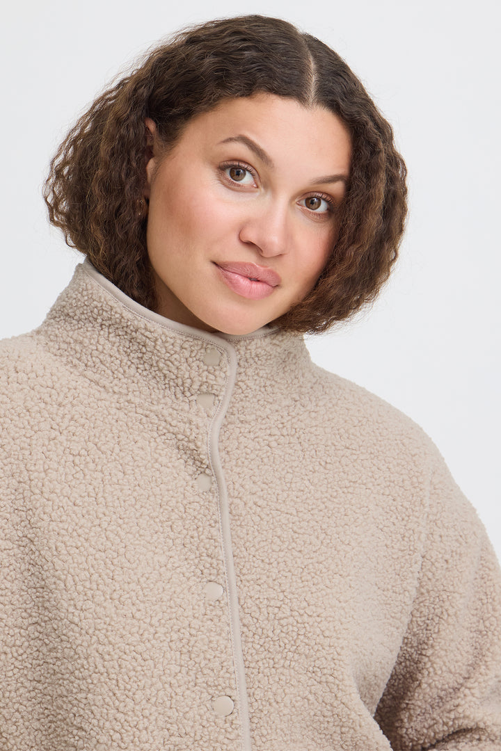 Fransa FRGWYNNE String stone fleece jacket at Shirley Allum