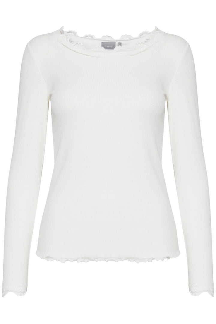 Fransa FRHIZAMOND Antique lace-trim top at Shirley Allum