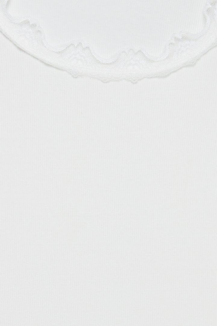 Fransa FRHIZAMOND Antique lace-trim top at Shirley Allum