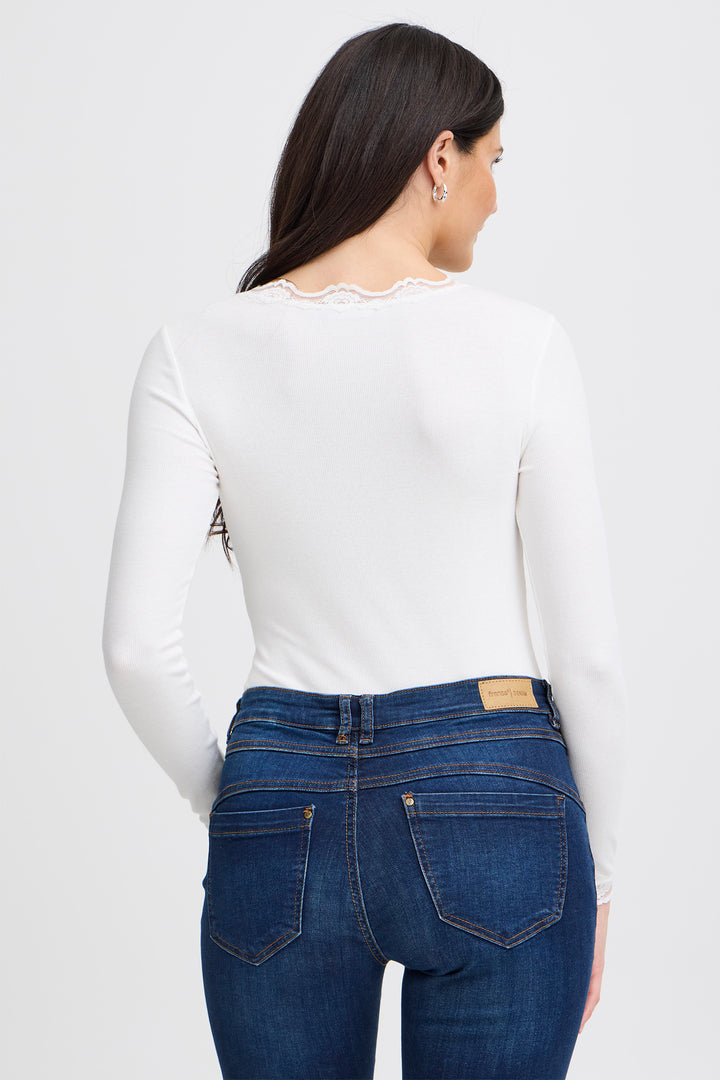 Fransa FRHIZAMOND Antique lace-trim top at Shirley Allum