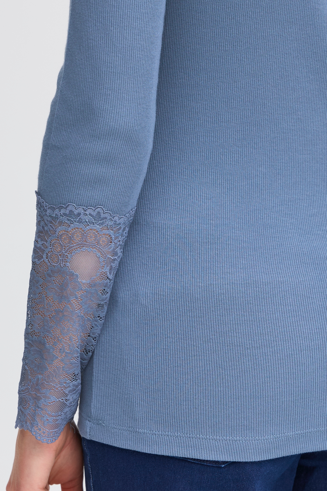 Fransa FRHizamond Bering Sea Blue Long Sleeve T-Shirt 20613313 184028