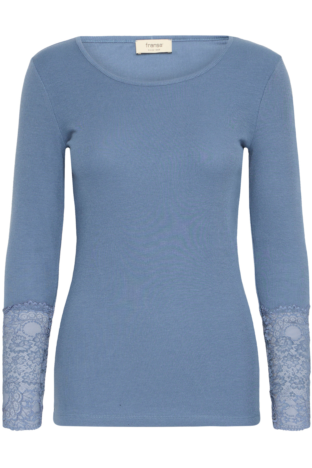 Fransa FRHizamond Bering Sea Blue Long Sleeve T-Shirt 20613313 184028