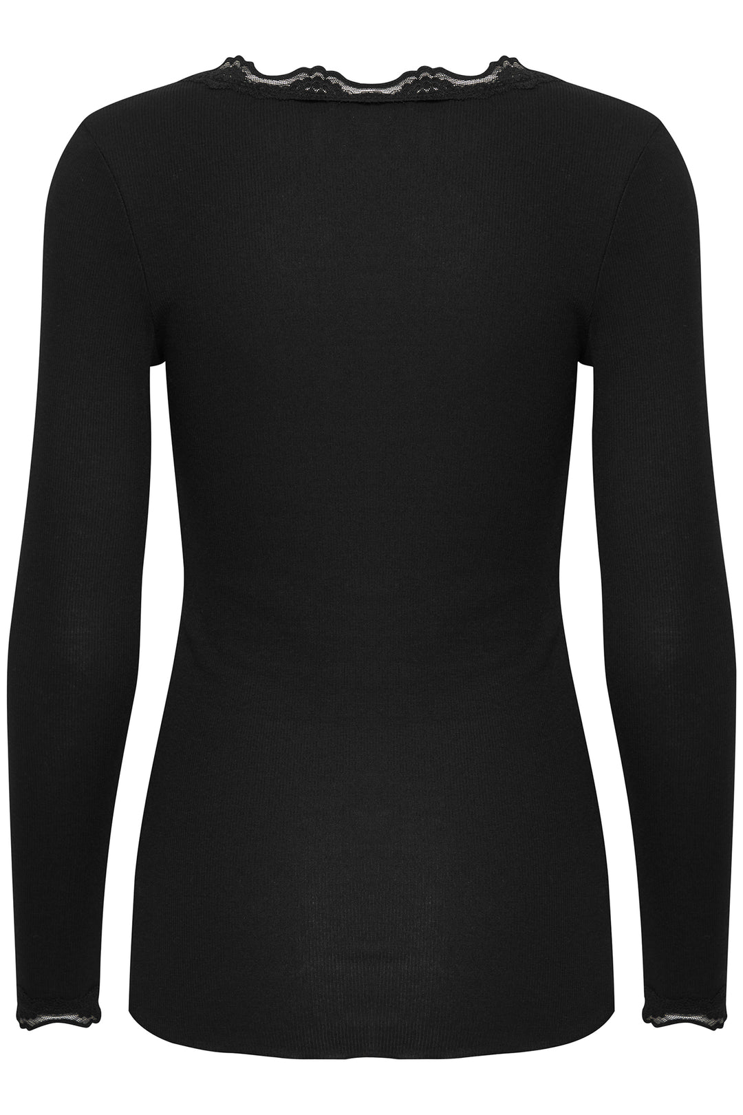 Fransa FRHIZAMOND Black lace-trim top at Shirley Allum