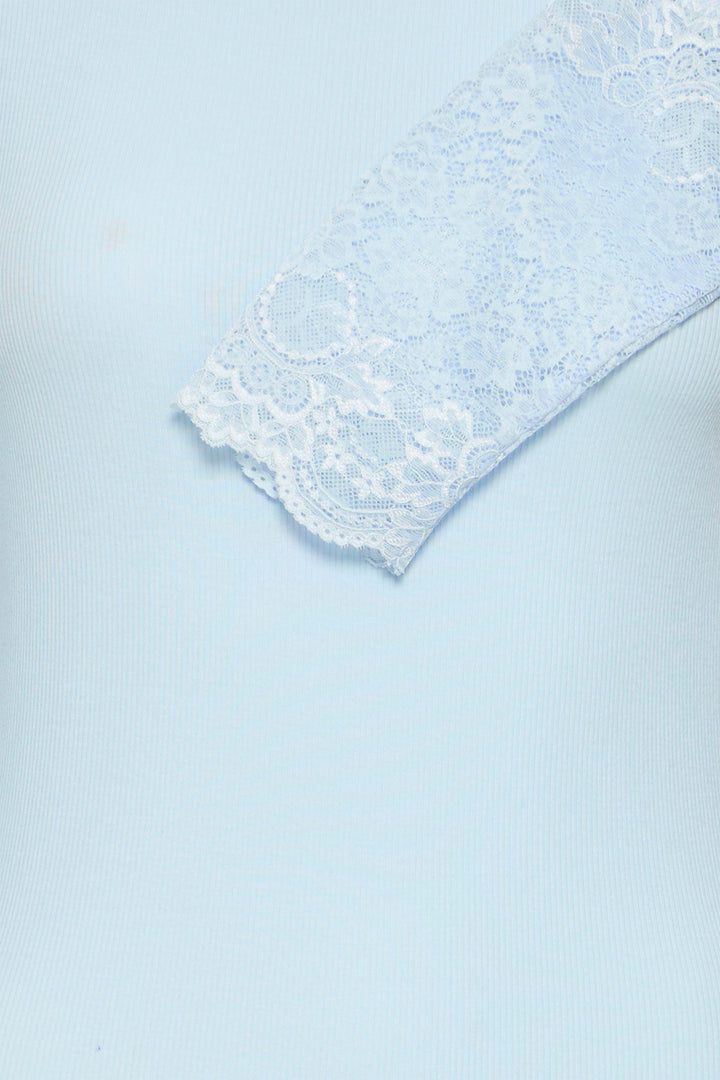 Fransa FRHIZAMOND Ice Water floral-cuff top at Shirley Allum