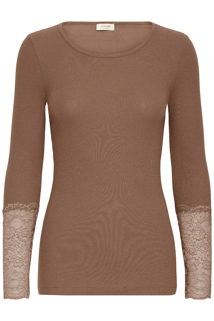 Fransa FRHIZAMOND Rain Drum floral-cuff top at Shirley Allum