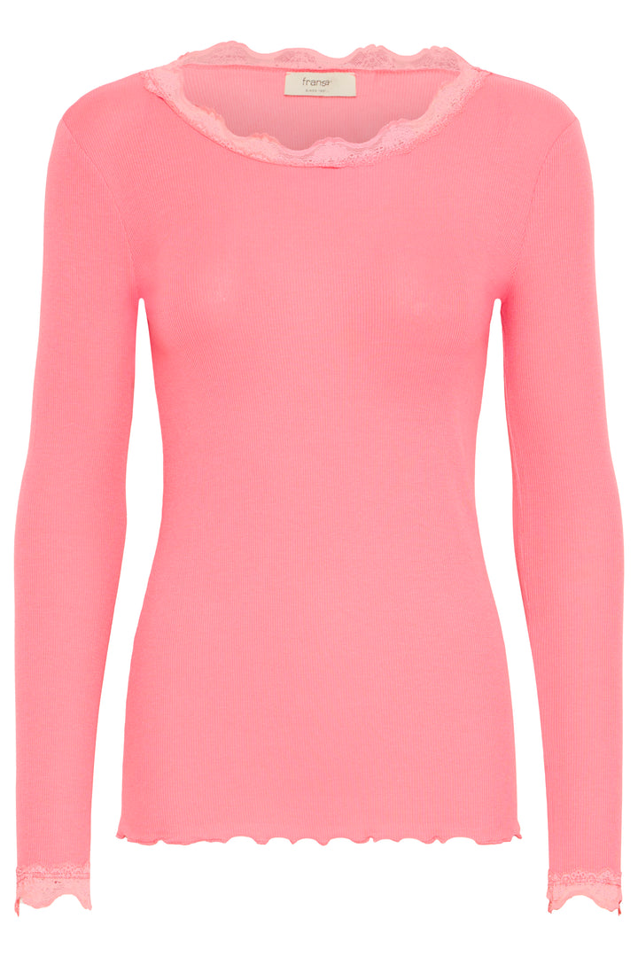 Fransa Frhizamond Rapture Rose Pink T-Shirt Long Sleeve 20607461 171929