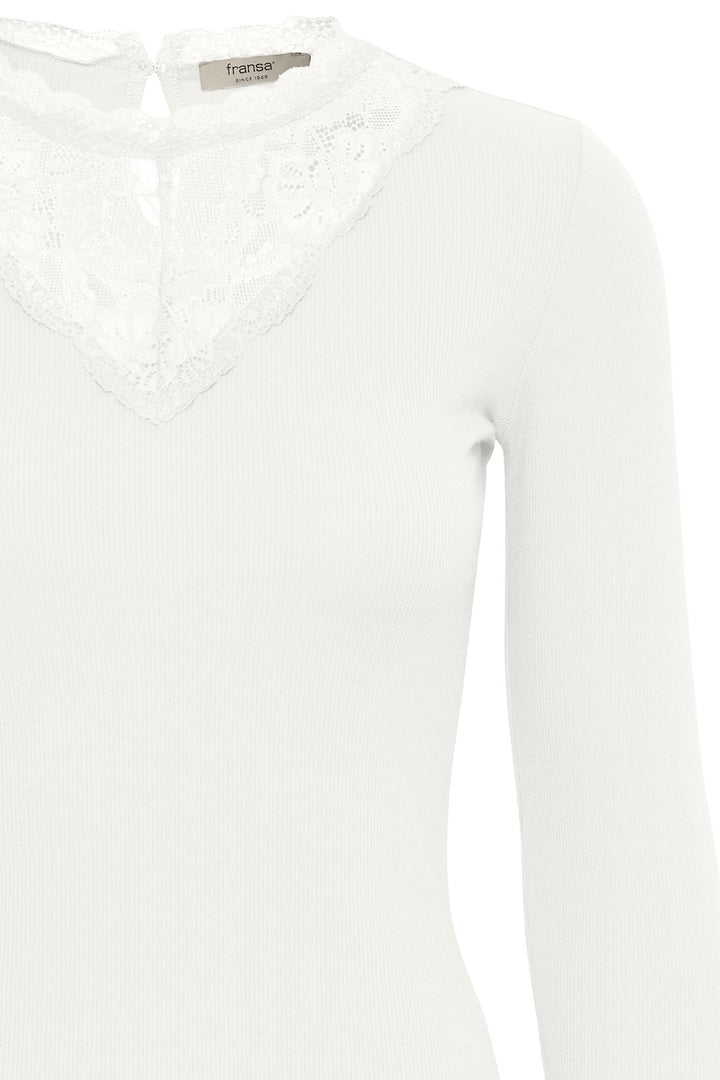Fransa Frhizamond T-Shirt Antique Long Sleeve 20614479 110602 - Shirley Allum Boutique