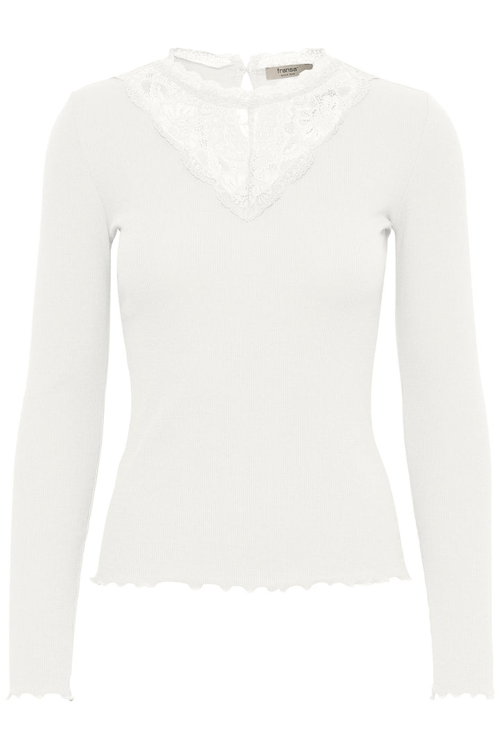 Fransa Frhizamond T-Shirt Antique Long Sleeve 20614479 110602 - Shirley Allum Boutique