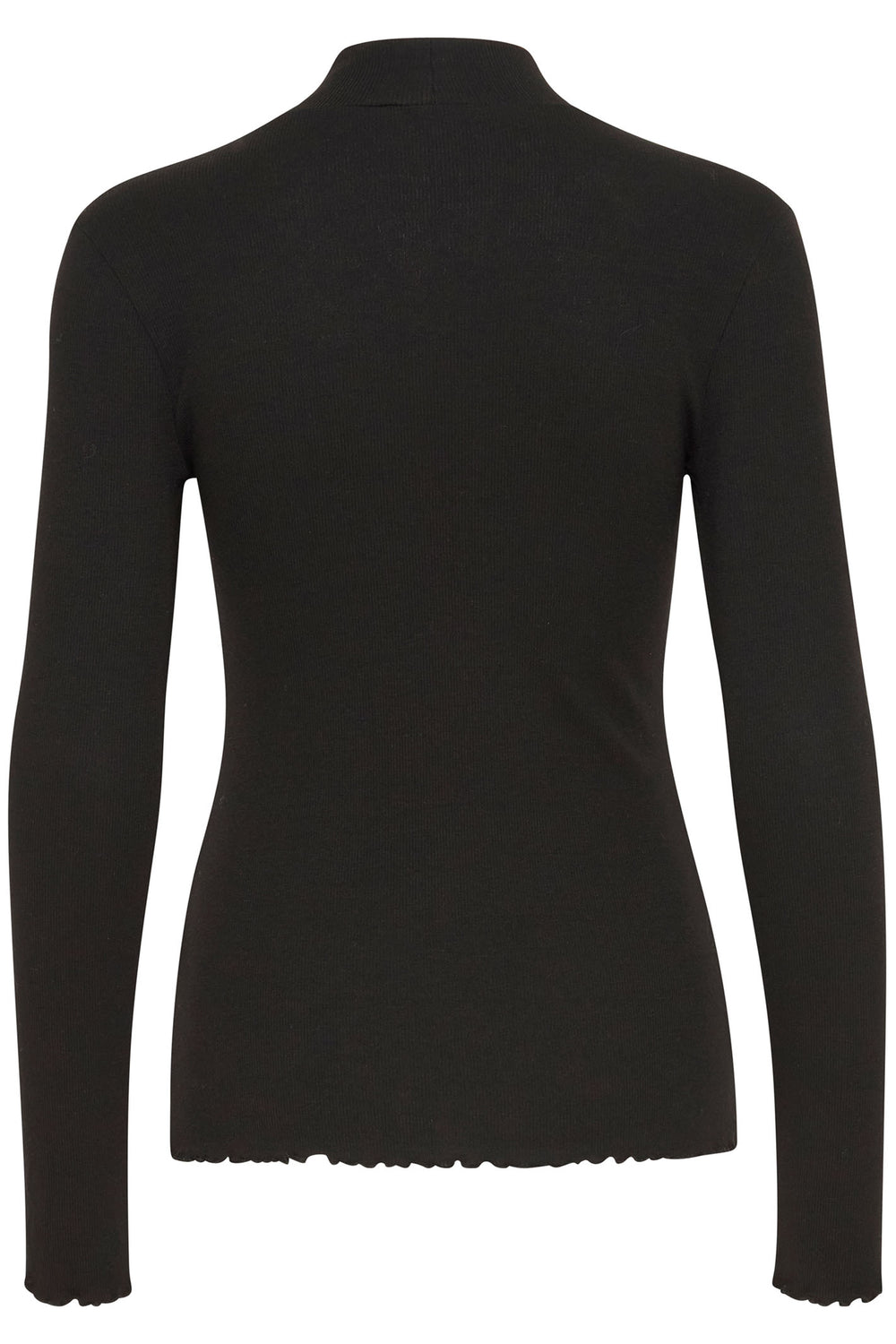 Fransa Frhizamond T-Shirt Mock Turtle Long Sleeve Black 20614563 200113 - Shirley Allum Boutique